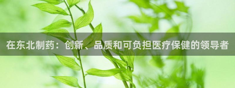 ag九游会老哥俱乐部：在东北制药：创新、品质和可负担医疗保健的领导者