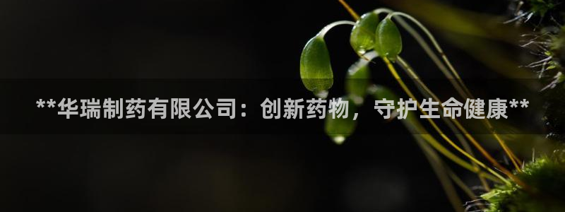 九游会老哥俱乐部：**华瑞制药有限公司：创新药物，守护生命健康**
