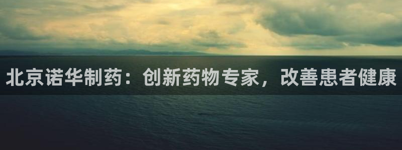 9游会老哥：北京诺华制药：创新药物专家，改善患者健康