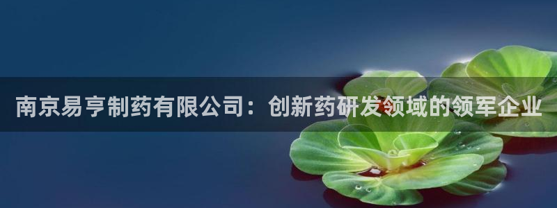 j9九游会老哥俱乐部交流区：南京易亨制药有限公司：创新药研发领域的领军企业