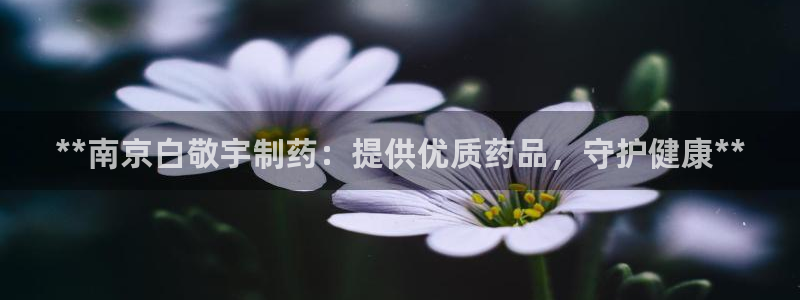 老哥吧九游会下架吗：**南京白敬宇制药：提供优质药品，守护健康**