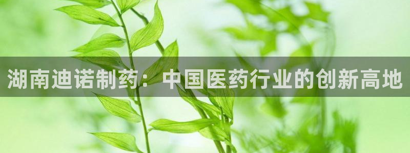 老哥俱乐部是干什么的啊：湖南迪诺制药：中国医药行业的创新高地