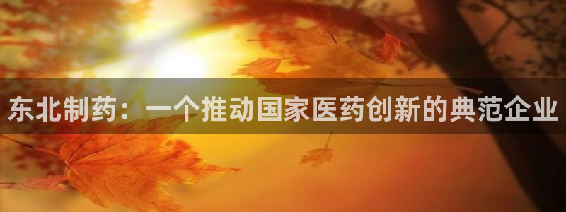 九游会老哥俱乐部必备的交流社区：东北制药：一个推动国家医药创新的典范企业