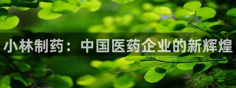 九游老哥俱乐部官网登录入口：小林制药：中国医药企业的新辉煌